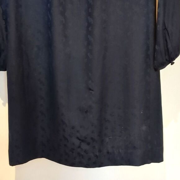 J. Crew Navy Knee Length Silk Jacquard Tonal Shift Dress Size 6 - Picture 11 of 15